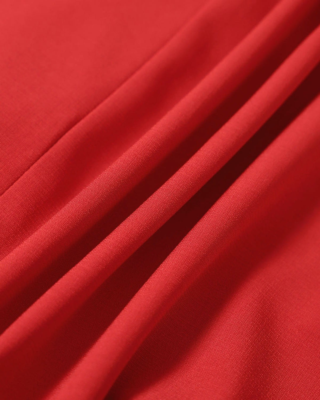 The Red Boat Neck High Waisted Mini Dress