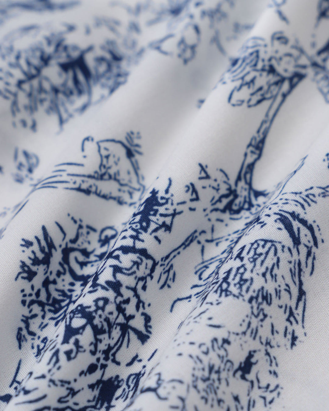 Blue Floral Boat Neck Sleeveless Mini Dress